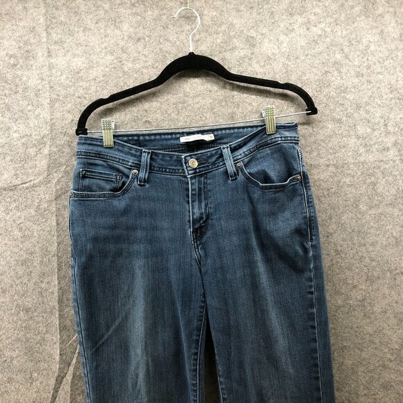 Levi's 529 Curvy Bootcut Jean Womens 31 Blue Dark Wash Stretch Mid Rise - Picture 3 of 13